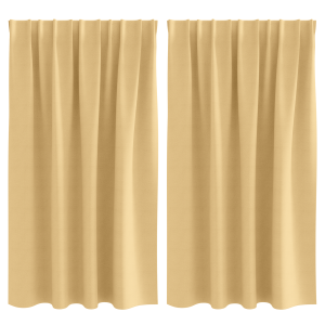 Cortinas com cortinas 2 pcs Bege 140 x 140 cm Poliéster H