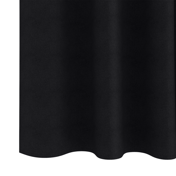 Cortinas con cortinas 2 pcs Negro 245 x 140 cm Poliéster M 5