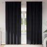 Cortinas com cortinas 2 pcs Preto 260 x 140 cm Poliéster 1