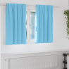 Cortinas con cortinas 2 pcs Azul claro 140 x 140 cm Poliéster 1