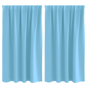 Cortinas com cortinas 2 pcs Azul claro 140 x 140 cm Poliéster H