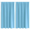 Cortinas com cortinas 2 pcs Azul claro 140 x 140 cm Poliéster 2