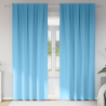 Cortinas con cortinas 2 pcs Azul claro 225 x 140 cm Poliéster 1
