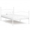 Estructura de cama con somier metal blanco 90x200 cm 1