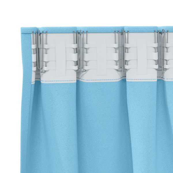Cortinas com cortinas 2 pcs Azul claro 245 x 140 cm Poliéster M 4