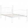 Estructura de cama con somier metal blanco 90x200 cm 2