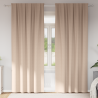 Cortinas 2 pcs Cinzento-acastanhado 245 x 140 cm Poliéster 1