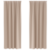 Cortinas 2 pcs Cinzento-acastanhado 260 x 140 cm Poliéster 2