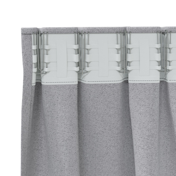 Cortinas 2 pcs Cinzento-claro 245 x 140 cm Poliéster M 4