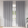 Cortinas 2 pcs Cinzento-claro 260 x 140 cm Poliéster 1
