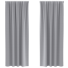Cortinas con cortinas 2 pcs Gris claro 260 x 140 cm Poliéster 2