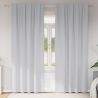 Cortinas com cortinas 2 pcs Cinza Claro 245 x 140 cm Poliéster 1