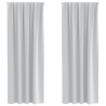 Cortinas con cortinas 2 pcs Gris pálido 260 x 140 cm Poliéster 2