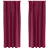Cortinas 2 pcs Vinho Vermelho 225 x 140 cm Poliéster 2