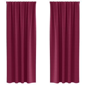 Cortinas 2 pcs Vinho Vermelho 245 x 140 cm Poliéster H