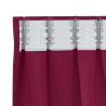 Cortinas con cortinas 2 pcs Rojo vino 245 x 140 cm Poliéster 4