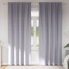 Cortinas 2 pcs Cinza Metálico 245 x 140 cm Poliéster 1