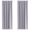 Cortinas 2 pcs Gris metálico 245 x 140 cm Poliéster 2