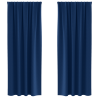 Cortinas con cortinas 2 pcs Azul oscuro 225 x 140 cm Poliéster 2