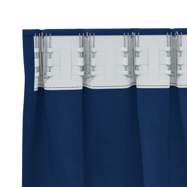 Cortinas con cortinas 2 pcs Azul oscuro 245 x 140 cm Poliéster M 4