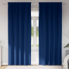 Cortinas com cortinas 2 pcs Azul escuro 260 x 140 cm Poliéster 1