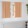 Cortinas 2 pcs Castanho-claro 140 x 140 cm Poliéster 1
