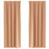 Cortinas con cortinas 2 pcs Marrón claro 245 x 140 cm Poliéster 2