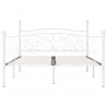 Estructura de cama con somier metal blanco 140x200 cm 3