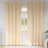 Cortinas con cortinas 2 pcs Crema 245 x 140 cm Poliéster 1