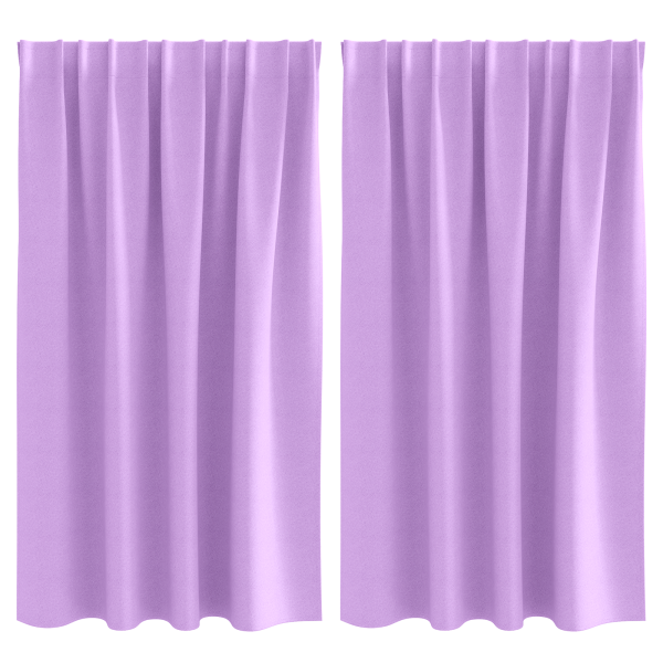 Cortinas con cortinas 2 pcs Morado 140 x 140 cm Poliéster M 2