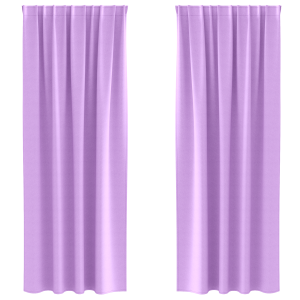 Cortinas con cortinas 2 pcs Morado 245 x 140 cm Poliéster H
