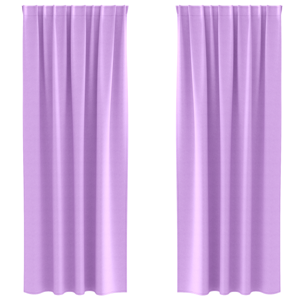 Cortinas con cortinas 2 pcs Morado 245 x 140 cm Poliéster M 2
