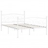Estructura de cama con somier metal blanco 160x200 cm 2