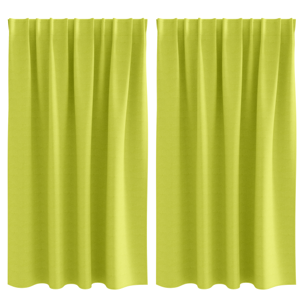 Cortinas 2 pcs Verde manzana 140 x 140 cm Poliéster M 2