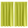 Cortinas com cortinas 2 pcs Verde maçã 140 x 140 cm Poliéster 2
