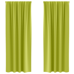 Cortinas 2 pcs Verde manzana 225 x 140 cm Poliéster H