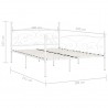Estructura de cama con somier metal blanco 160x200 cm 5