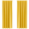 Cortinas 2 pcs amarelo mostarda 260 x 140 cm Poliéster 2