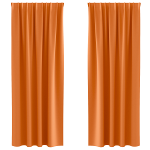 Cortinas 2 pcs Naranja brillante 225 x 140 cm Poliéster H