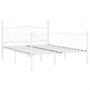 Estructura de cama con somier metal blanco 180x200 cm H