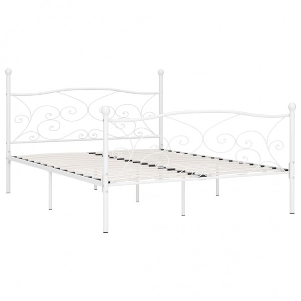 Estructura de cama con somier metal blanco 180x200 cm M 2