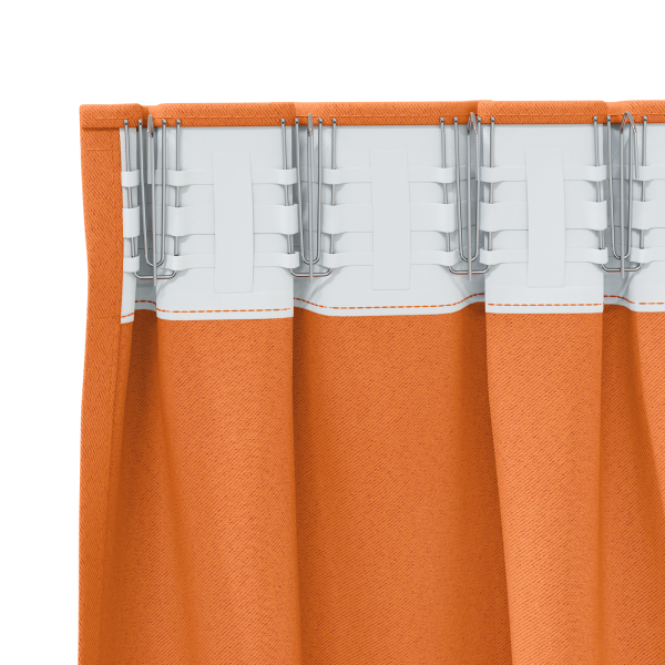 Cortinas 2 pcs Naranja brillante 225 x 140 cm Poliéster M 4