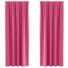 Cortinas 2 pcs Rosa Brilhante 225 x 140 cm Poliéster 2