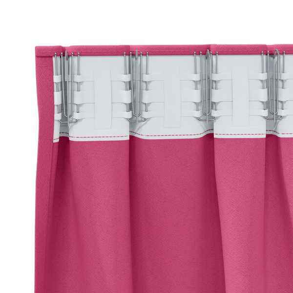 Cortinas 2 pcs Rosa brillante 245 x 140 cm Poliéster M 4
