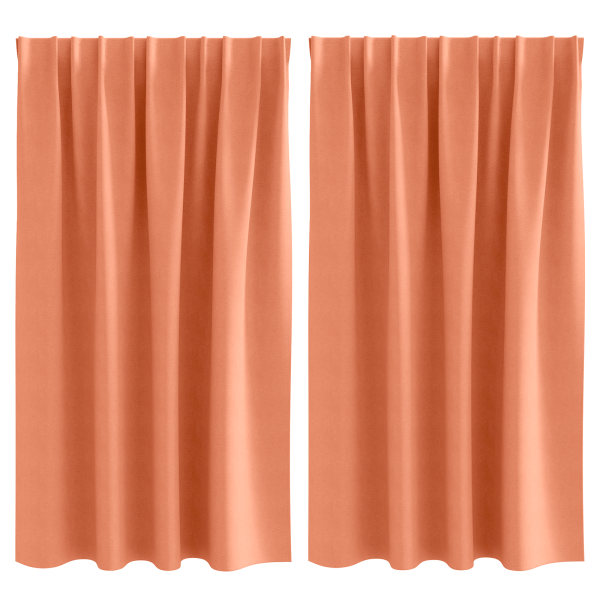 Cortinas com cortinas 2 pcs Terracota 140 x 140 cm Poliéster M 2