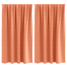 Cortinas com cortinas 2 pcs Terracota 140 x 140 cm Poliéster 2