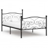 Estructura de cama con somier metal negro 90x200 cm 1