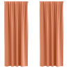 Cortinas con cortinas 2 pcs Terracota 245 x 140 cm Poliéster 2