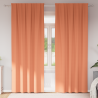 Cortinas com cortinas 2 pcs Terracota 260 x 140 cm Poliéster 1