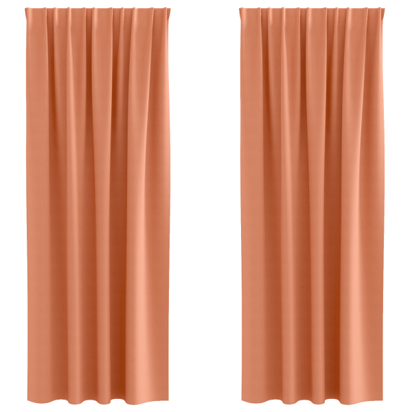 Cortinas con cortinas 2 pcs Terracota 260 x 140 cm Poliéster M 2